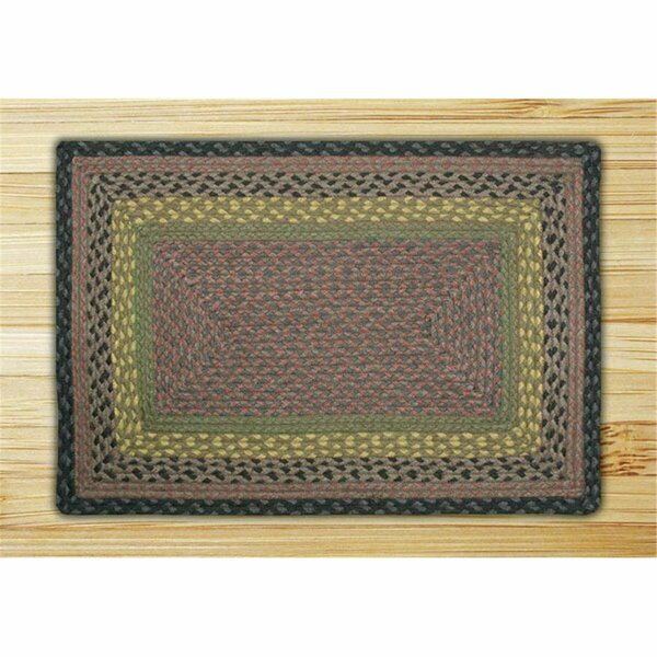 Capitol Importing Co Capitol Importing Brown-Black-Charcoal - 20 in. x 30 in. Rectangle Braided Rug 22-099